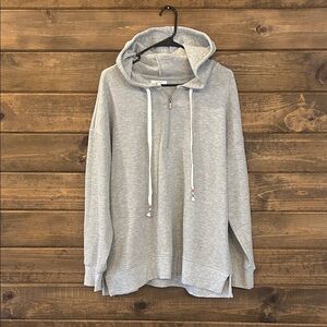 Maurices Light Gray Zip-Up Women’s Sweater